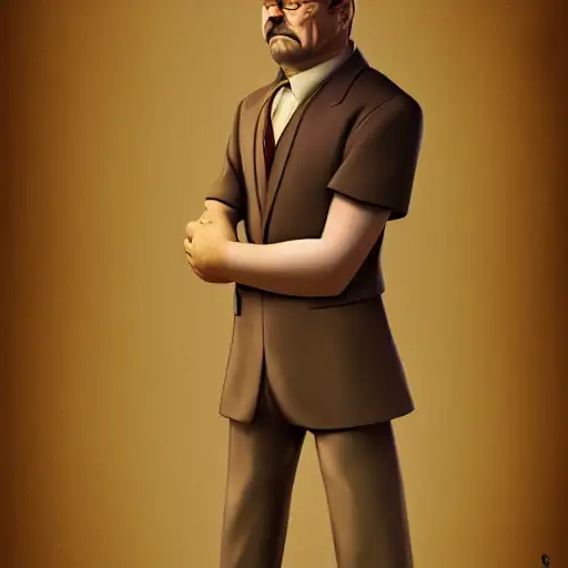 full body character concept, sophisticated, solid background color, strong, occlusion shadow, poster, an anime drawing by yuumei, cinema 4 d, portrait of nick offerman, tomasz alen kopera