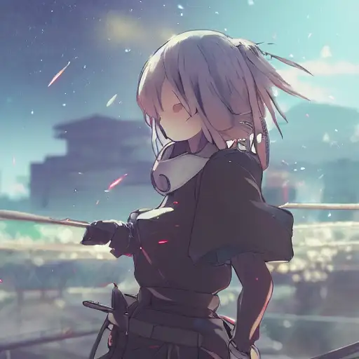 from arknights, dramatic ambient lighting, i, arte koto no ha no niwa, albert aublet, an anime drawing by yuumei, establishing shot, front view, explosion, in the style of artgerm