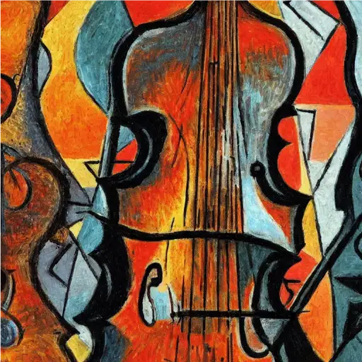 a cello painted by picasso